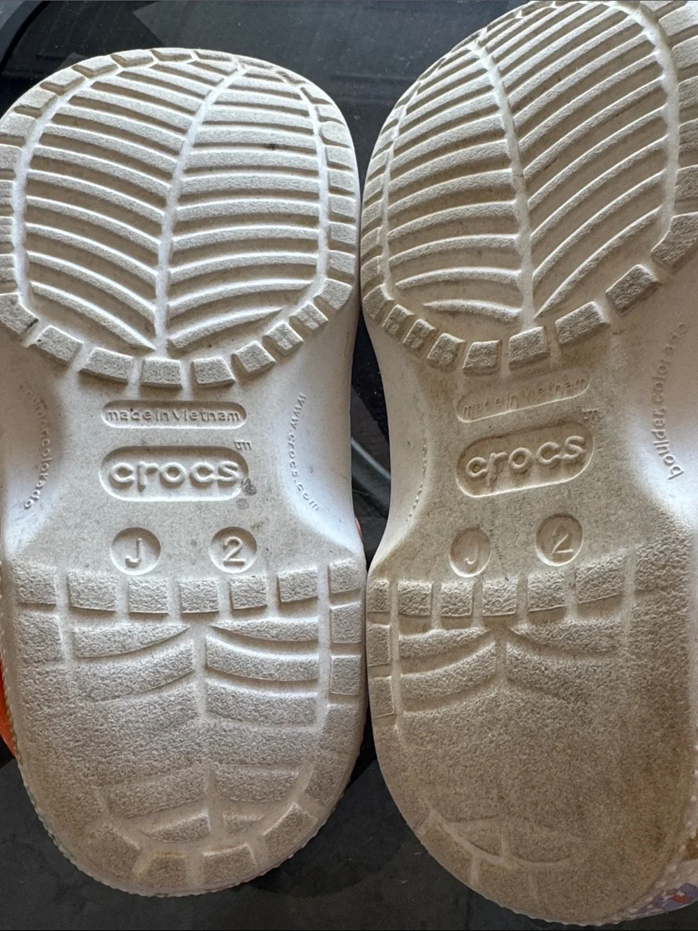 CROCS Kids Ice Cream Print Clogs in White and Orange - Picture 3 of 3